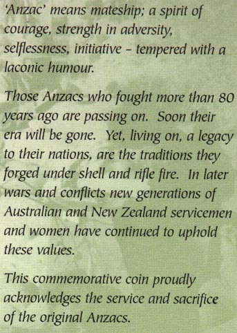 Last Anzacs coin Detail 2